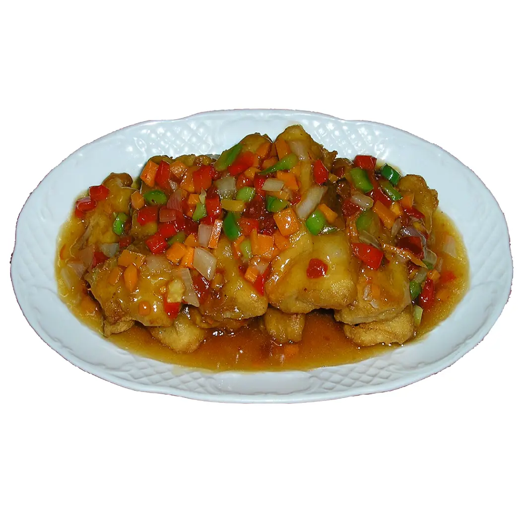 Pescado con salsa picante