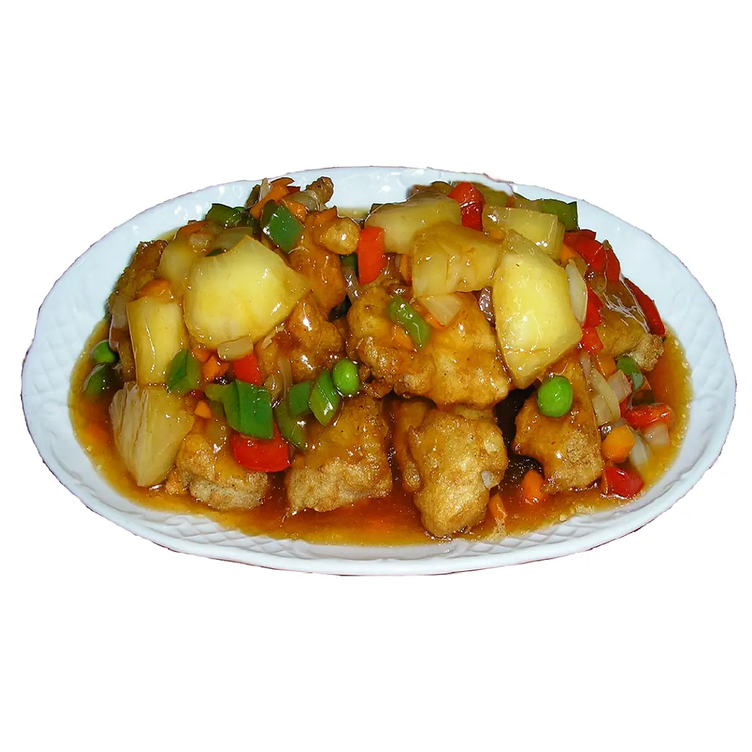 Pescado con salsa agridulce