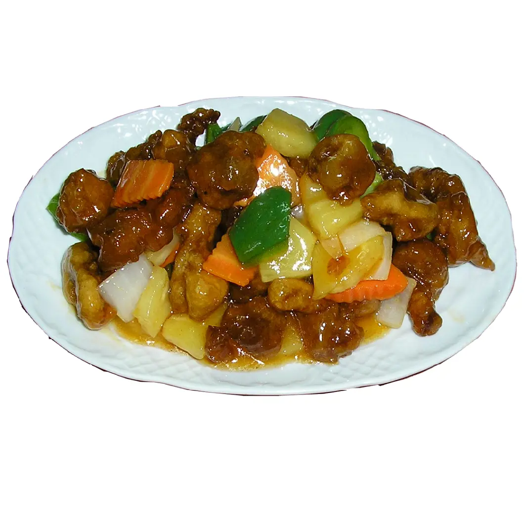 Cerdo con salsa agridulce