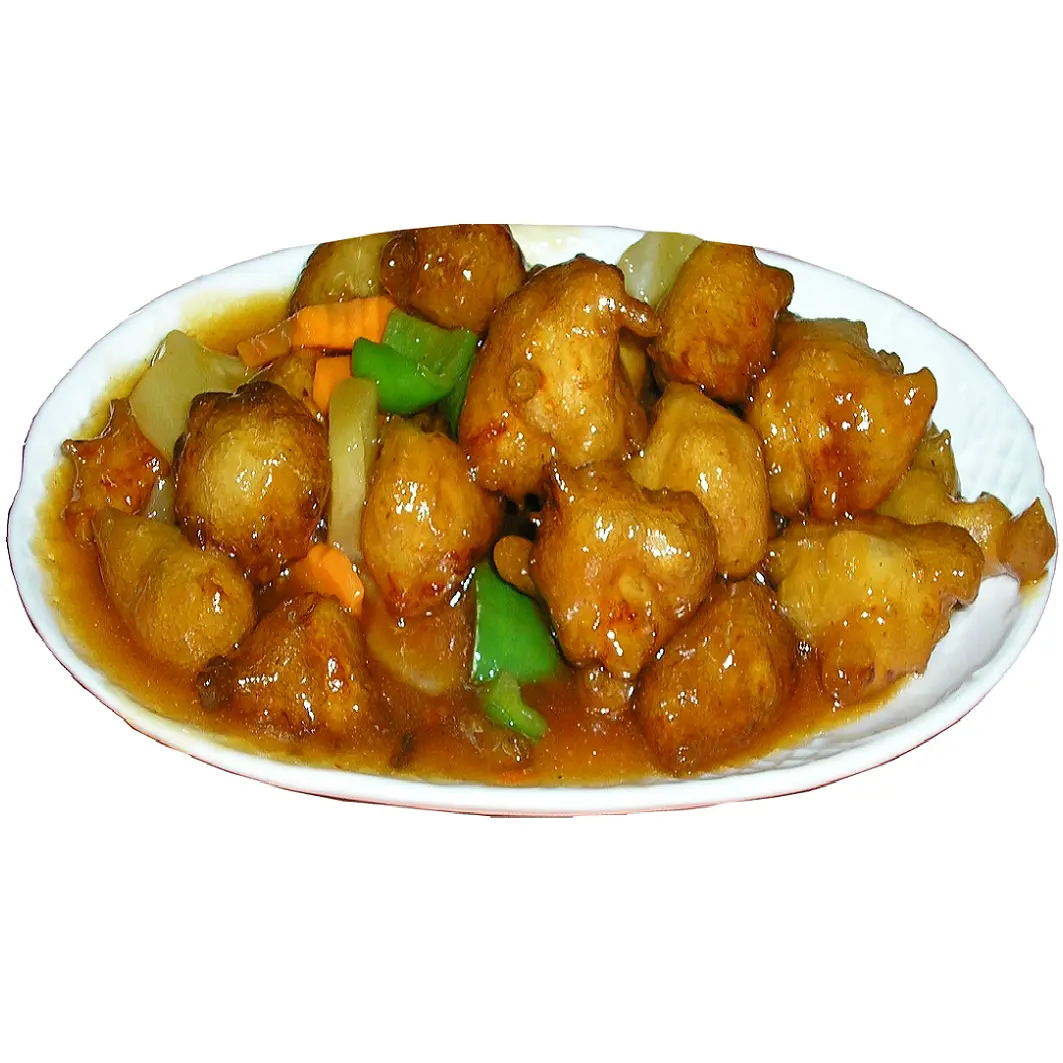 Pollo con salsa agridulce